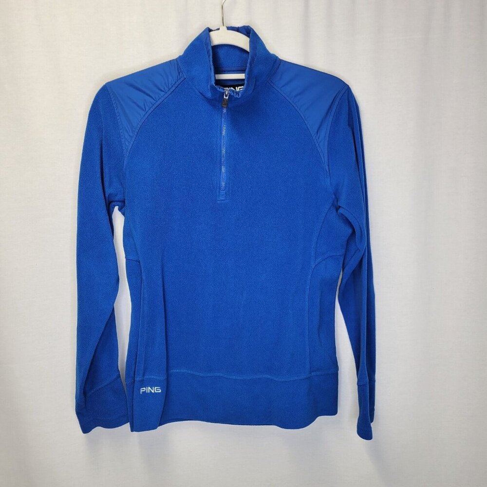 Ping Women s Medium Pullover 1/2 Zip Fleece Blue